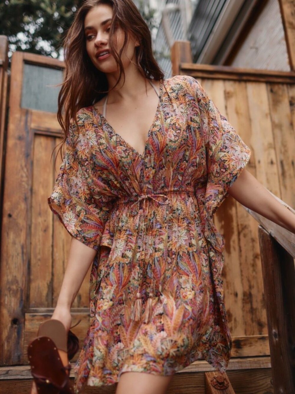 Anthropologie | Rujuta Sheth Cinched Kaftan | One Size Fits Most